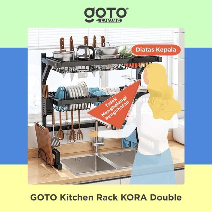 Goto Kora Rak Piring Bumbu Dapur Kitchen Rack Portable Minimalis