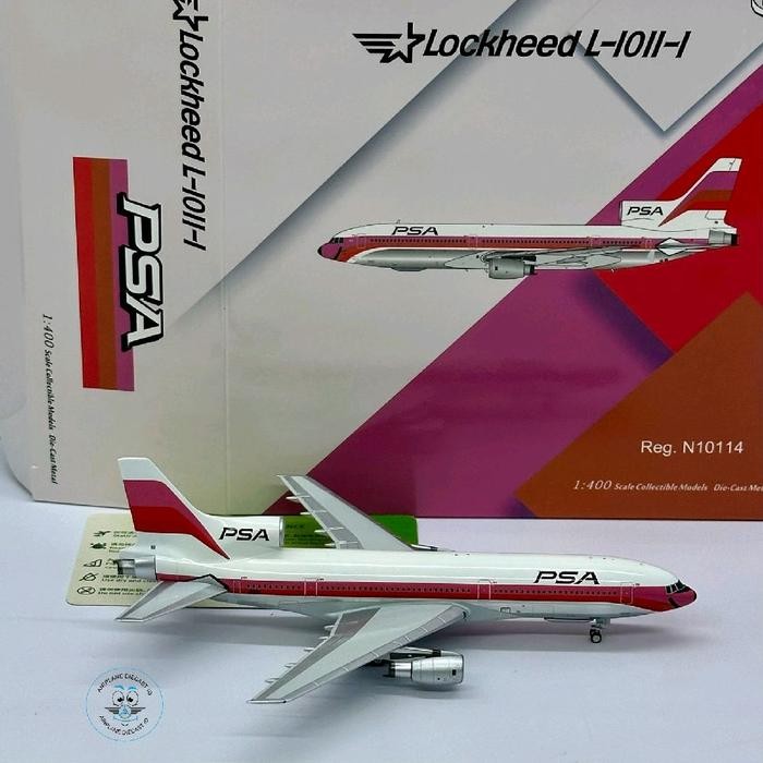 STOK TERBATAS  1/400 PSA LOCKHEED L-1011 N10114 PACIFIC SOUTHWEST AIRLINES (WITH EXTRA UNDERBODY