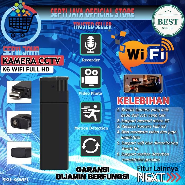 CAMNOW- Spy Cam Kamera Korek Api Elektrik Unik K6 Wifi Hidden Camera Hd 1080P