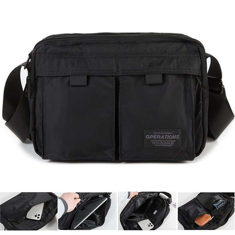 Men's Multifunction Oxford Shoulder Bag Waterproof Travel Cross Body Messenger Crossbody Sling Bag P