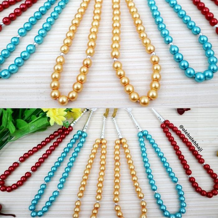 Prom0Besar- Tasbih Batu Mutiara Cantik 1 Lusin (12Pcs)/Grosir Tasbih Mutiara Murah/Oleh Oleh Haji