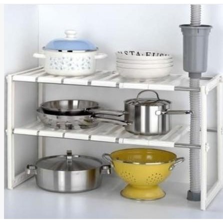 Rak Dapur 2 Susun Serbaa Rak Panci Kuali Wajan Dapur Rak Panci