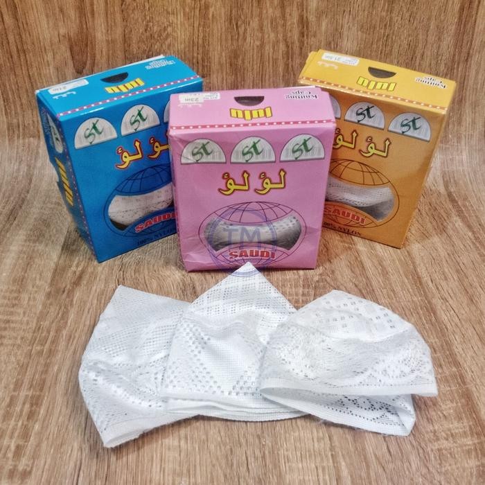 DISKON (1 LUSIN) Peci Jaring Peci Murah Peci LULU Peci Jaring Putih Peci Putih Kopiah Jaring Kopyah