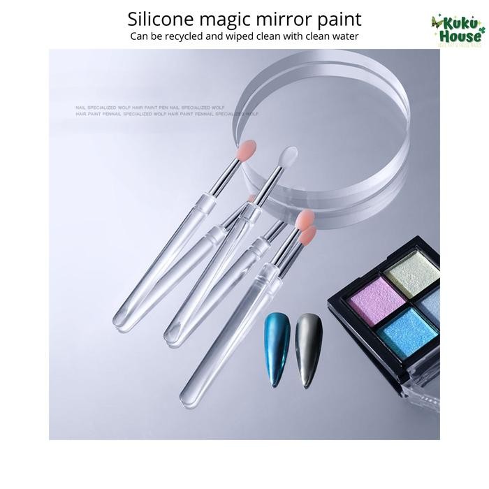Manicure Silicone Stick Magic Mirror Powder Aurora Powder Smudge Stick Rubbing Powder Sequin Eye
