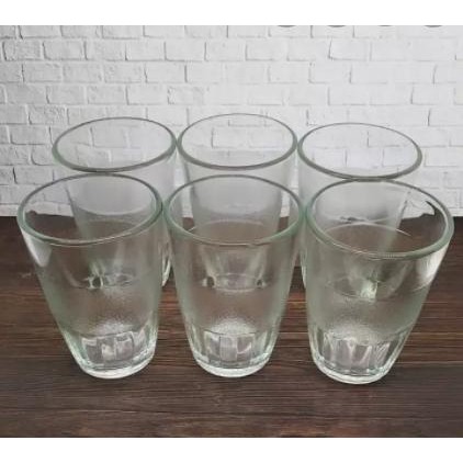 6 Pcs Gelas Kopi Polos / 1/2 lusin Gelas Kopi Beling / Gelas Kaca / Gelas Jamu / Gelas Air Minum /
