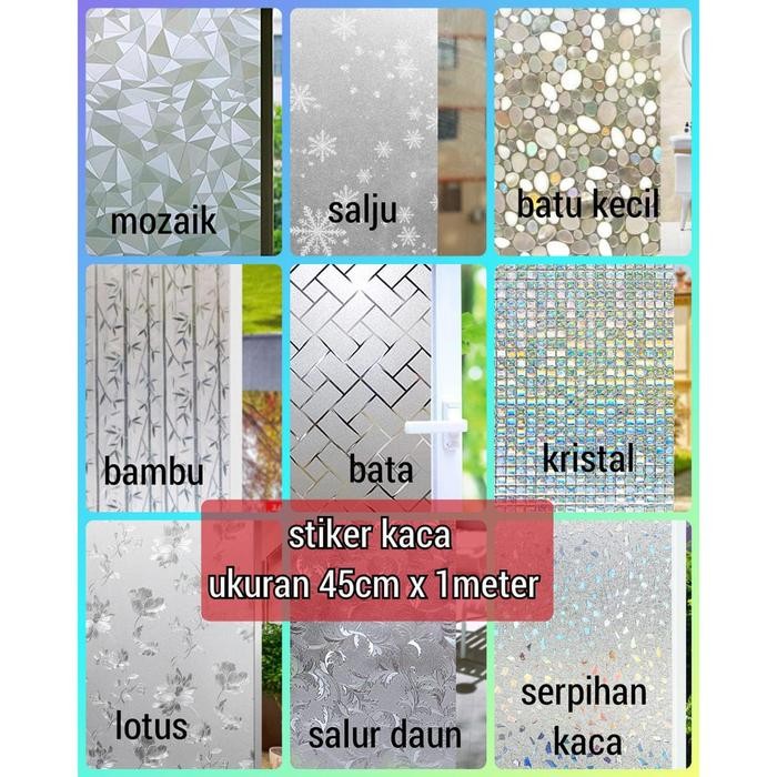 Gm - Sanblast Stiker Kaca Jendela Stiker Kaca 3D Stiker Kaca Bunga Promo 