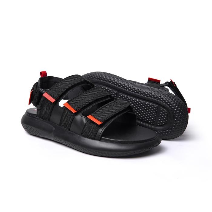 Spo- Dorks Archieve Full Black Sandal Gunung Sandal Pria Sandal Wanita