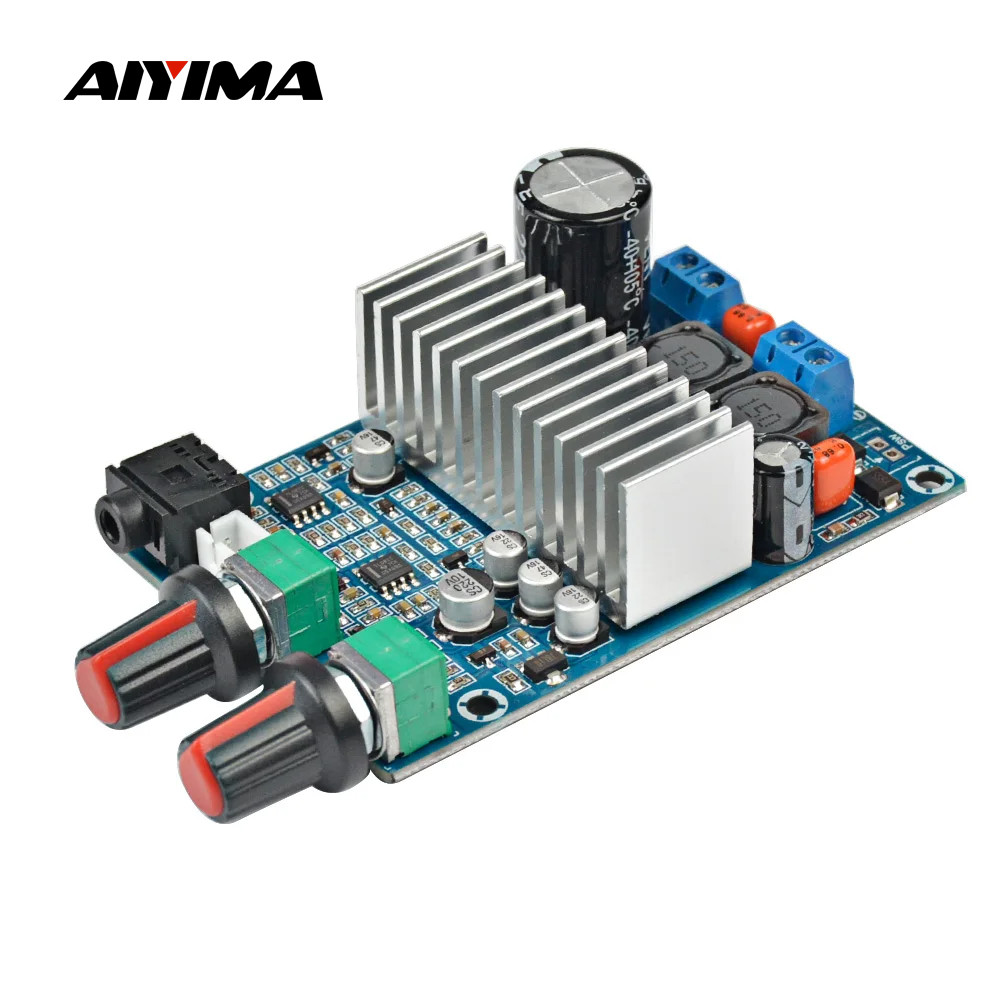 Aiyima Tpa3116 Subwoofer Amplifier Board Tpa3116D2 Audio Amplifiers 100W Bass Output Dc12-24V