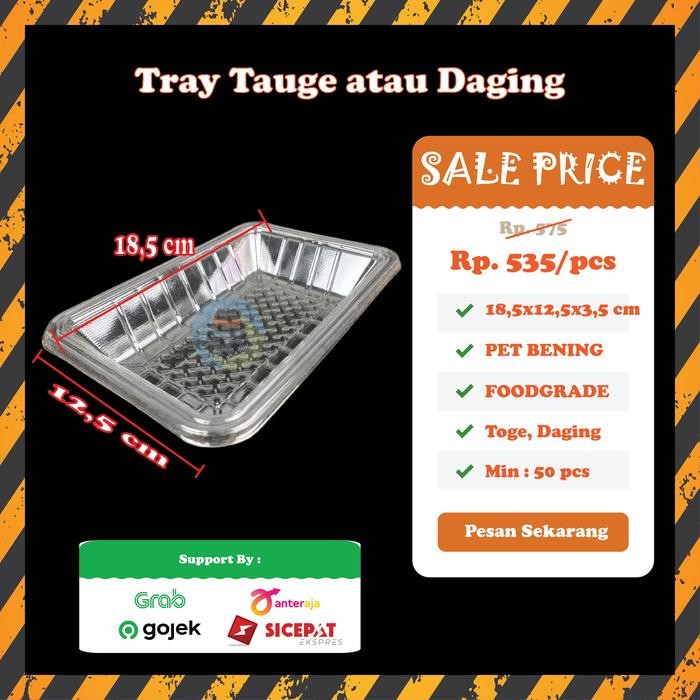 ASLI Tray Mika Sayur Plastik TR 5 Tray Daging Tray Tauge Mika Toge READY STOCK