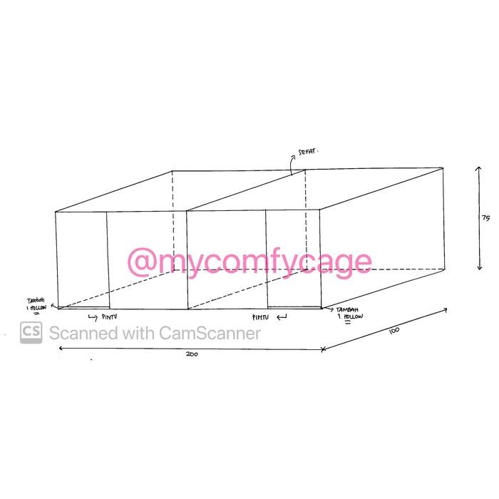 Kandang Pagar Anjing Custom dengan Sekat Mycomfycage