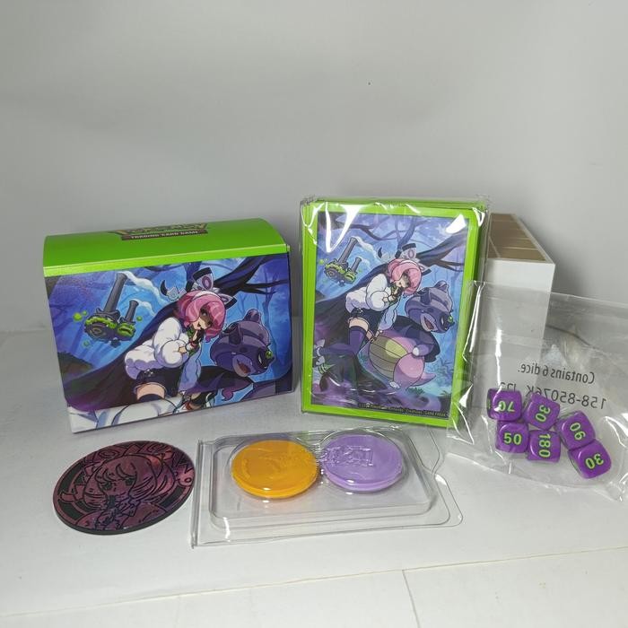 ORI Set Deck Box Sleeve Klara Pokemon TCG Galar Dadu Koin Token Kerusakan Racun Luka Bakar Marker Po
