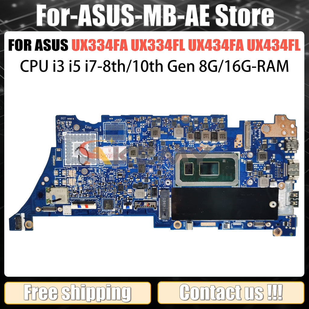 Casing Laptop UX334FA Mainboard For ASUS UX334FL UX334FLC UX434FLC UX434FA UX434FL Laptop Motherboar