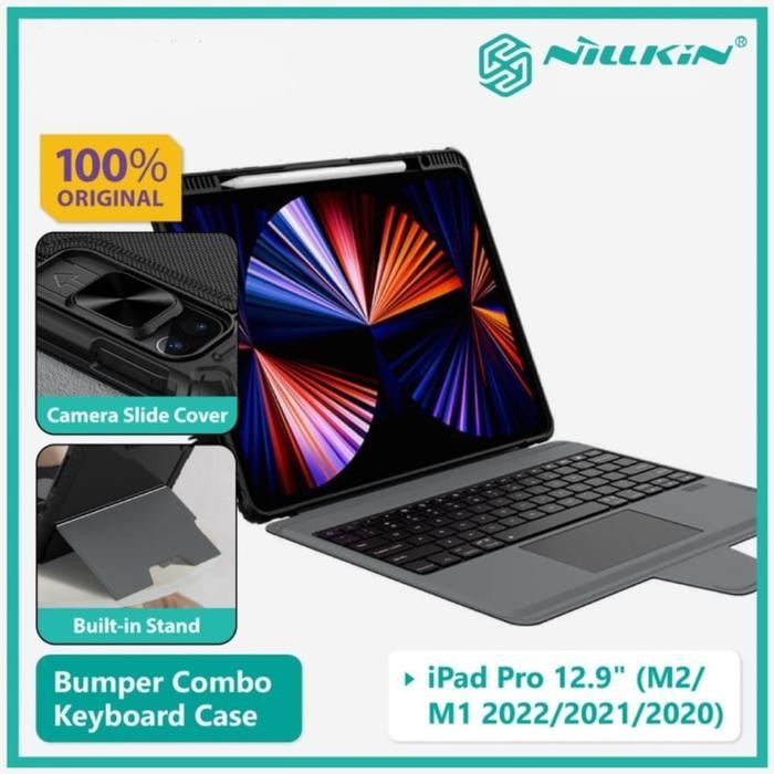 Terlaris Nillkin Bumper Combo Keyboard Case iPad Pro 12.9 (2022), iPad Pro 12.9 (2021) iPad Pro 12.9