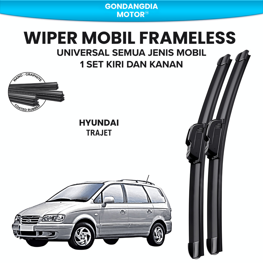Wiper Hyundai Trajet Frameless Kaca Depan Mobil