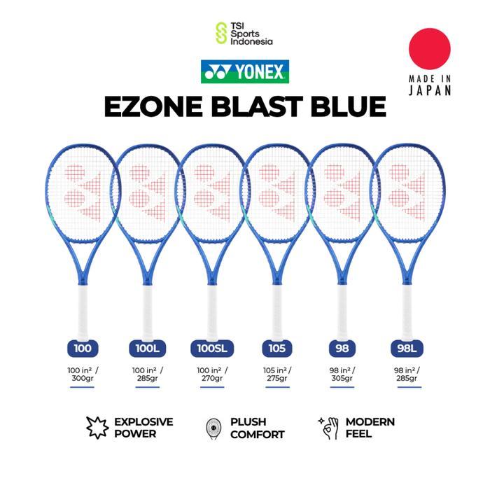 Raket Tenis Yonex EZONE 2025 BLAST BLUE 100 / 100L / 100SL / 98 / 98L / 105 Tennis Racket Made in
