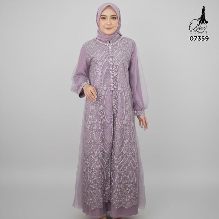 GAMIS OZIAS TILE OZIAS 07359 LD 120 LD 140 I Gamis Kondangan Wanita I Gamis Fashion Casual 2XL 4XL -