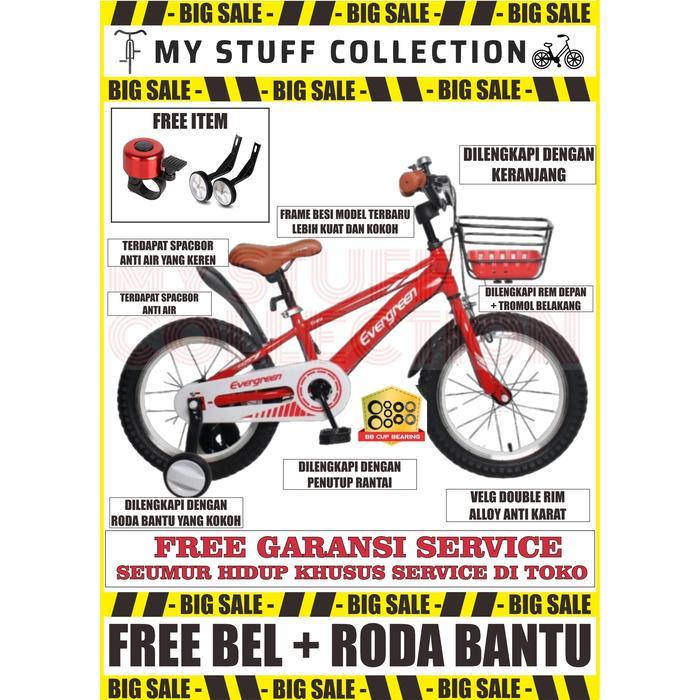 SEPEDA BMX 18 INCH EVERGREEN LIMITED EDITION LONDON BIKE VELG ALLOY BB CUP BEARING COCOK USIA 7 - 9
