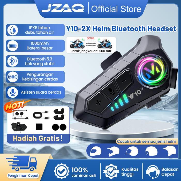 JZAQ Y10-2X INTERCOM HELM/HEADSET BLUETOOTH HELM MOTOR /INTERCOM HELM WATERPROOF/1000MAH