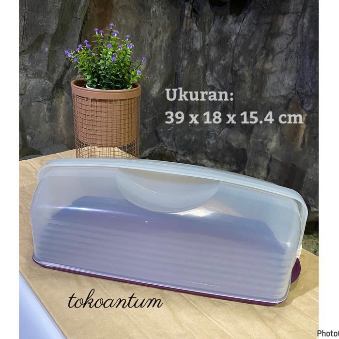 Tempat Kue/ Cake Tupperware Rectangular Cake Taker
