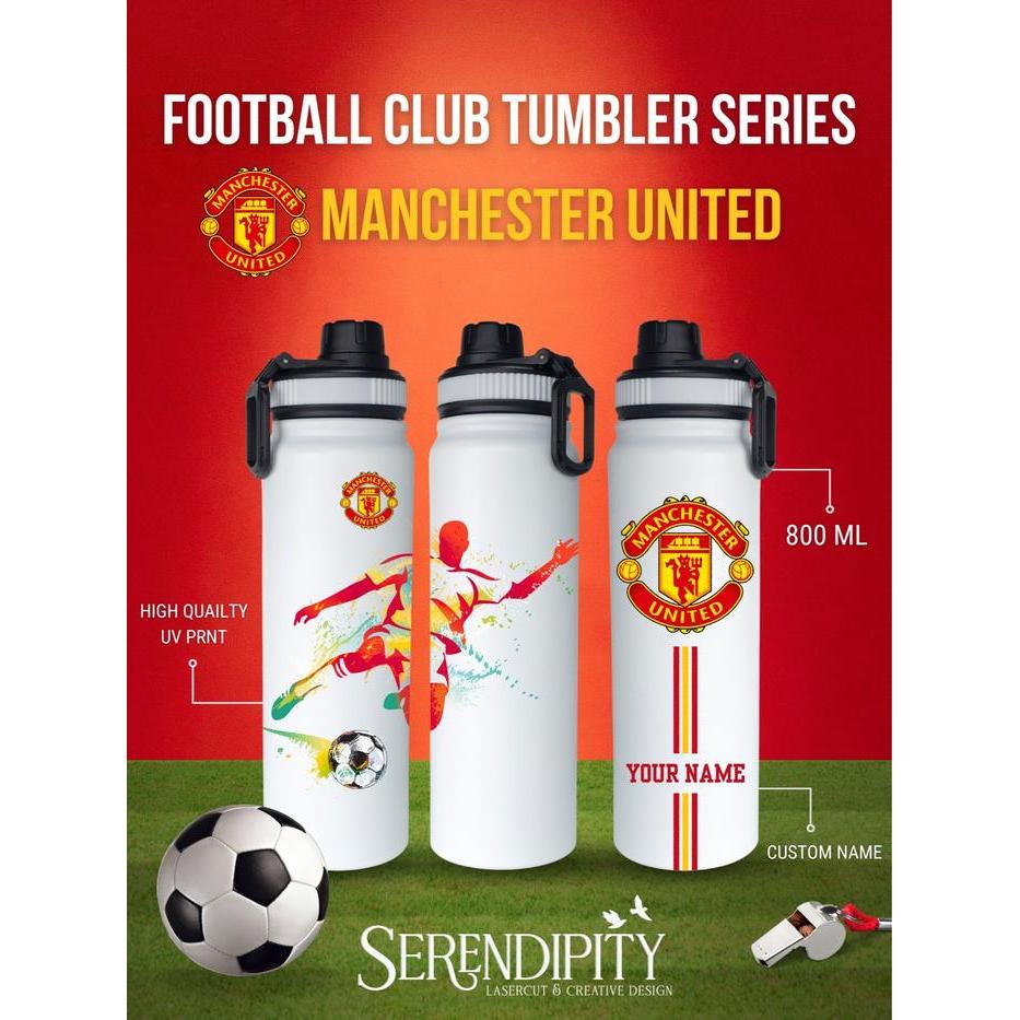 Hemm - Manchester United Uv Print Tumbler Sport Double Wall Vacuum Insulated 800Ml Mu Football Club