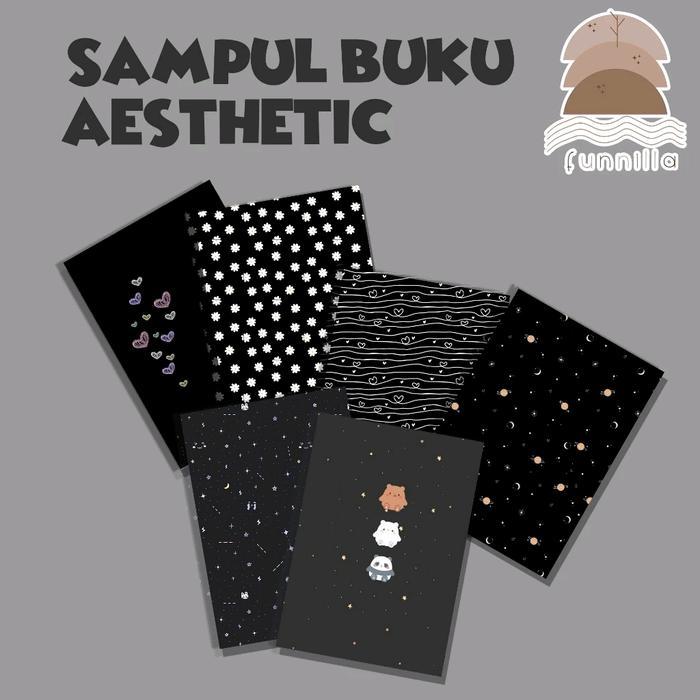 Promo Sampul Aesthetic Sampul Buku Motif Sampul Hitam Autentik