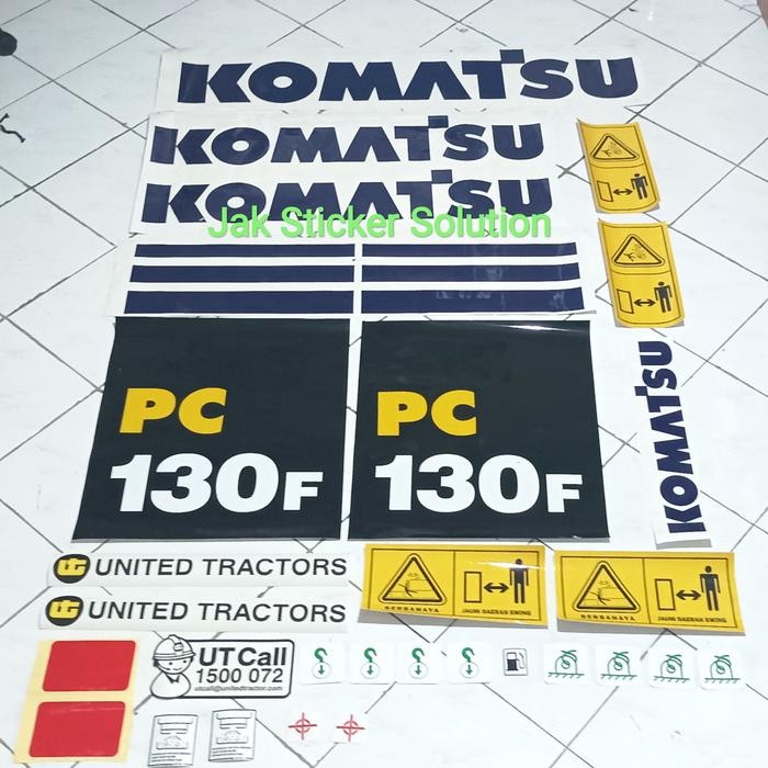Stiker Komatsu Pc130F Sticker Alat Berat