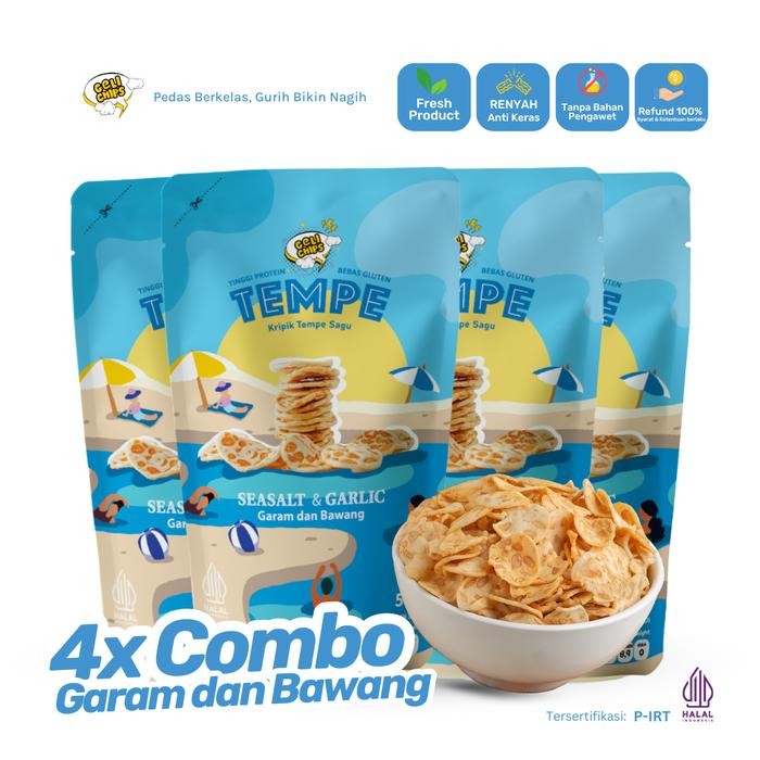 

GELICHIPS - PAKET COMBO 4PCS KERIPIK TEMPE GURIH RENYAH 50GR