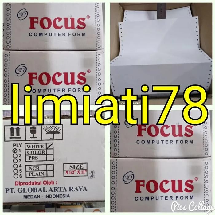 

NEW PRODUK KERTAS CONTINUOUS FORM FOCUS 9 1/2 X 11 : 3 (1 PLY) WARUNG ARA67