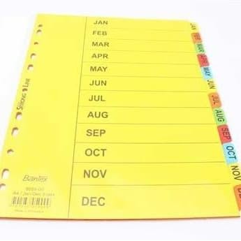 

Divider/Pembatas Dokumen Bantex 6059 (Januari - Desember)