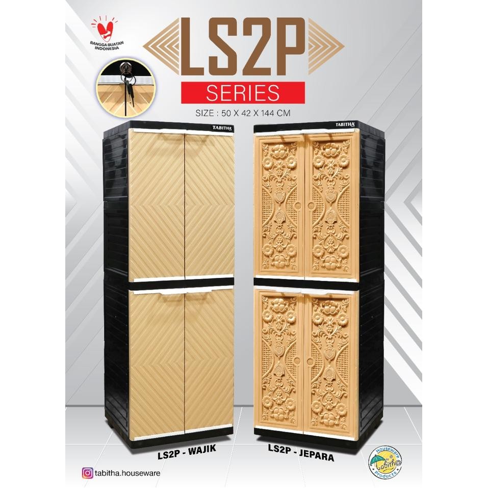 Lemari Plastik Tabitha Motif Jepara Dan Wajik