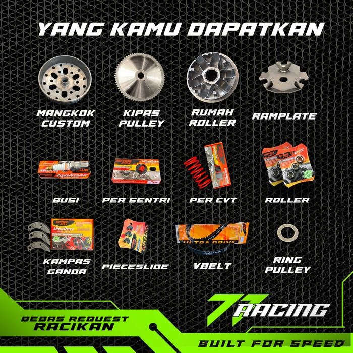 PAKET FULL UPGRADE CVT VARIO 125 OLD-VARIO 150 PCX 150-ADV 150 KIRIAN MOTOR DAYTONA