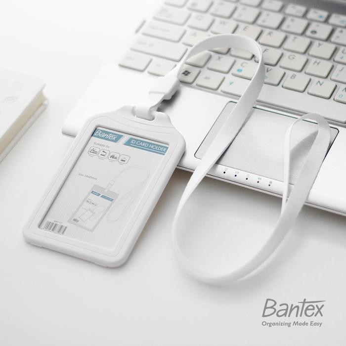 

Bantex White Dual Side ID Card Holder Lanyard Portrait #8881 07