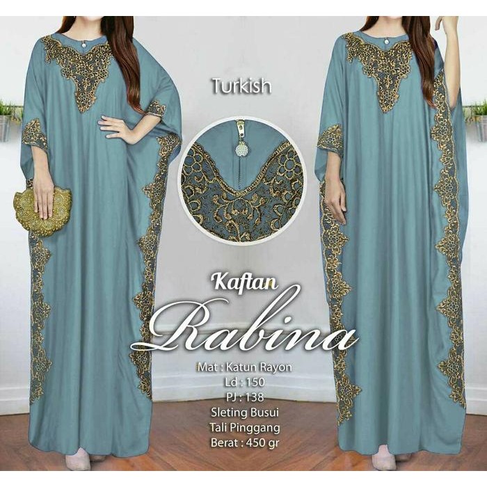 Jcc- Rabina Kaftan / Kaftan Lebaran Wanita / Gamis Wanita Terbaru / Kaftan Wanita Premium