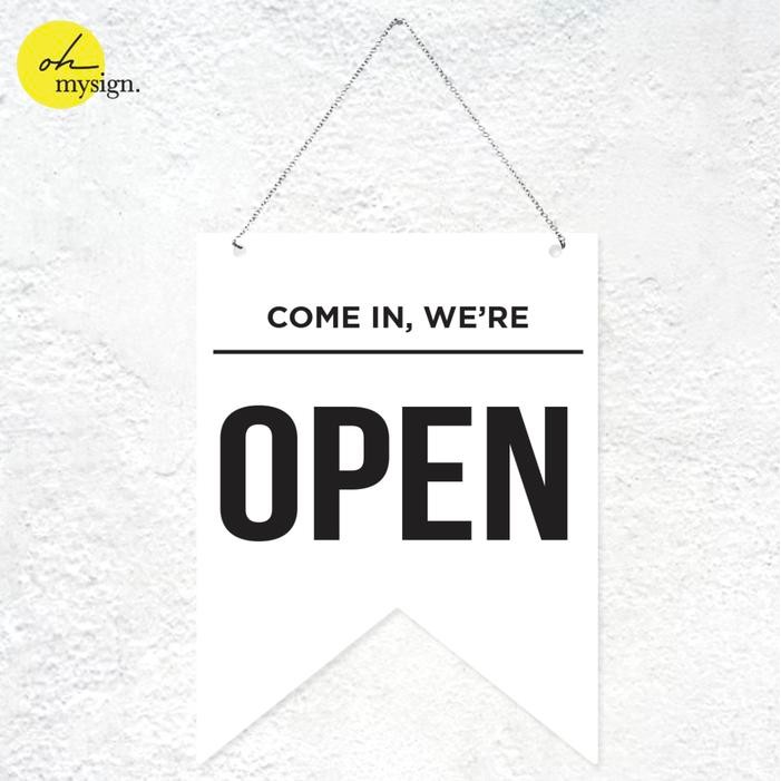 

OPEN CLOSE SIGNAGE BOARD PAPAN BUKA TUTUP AKRILIK UV PRINT MODERN