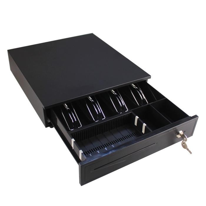 

MINI CASH DRAWER EPPOS 37X33 HITAM ALAT LACI UANG KASIR TOKO MINIMARKET BAHAN METAL SUPPORT RJ11