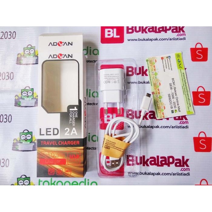 charger casan 2,1A Ampere hp handphone Advan Fast Charger LED