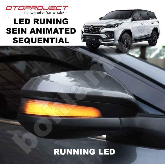 LED Sein Animated NEW FORTUNER Kaca Spion Mirror Otoproject Sequential - V1 Arrow
