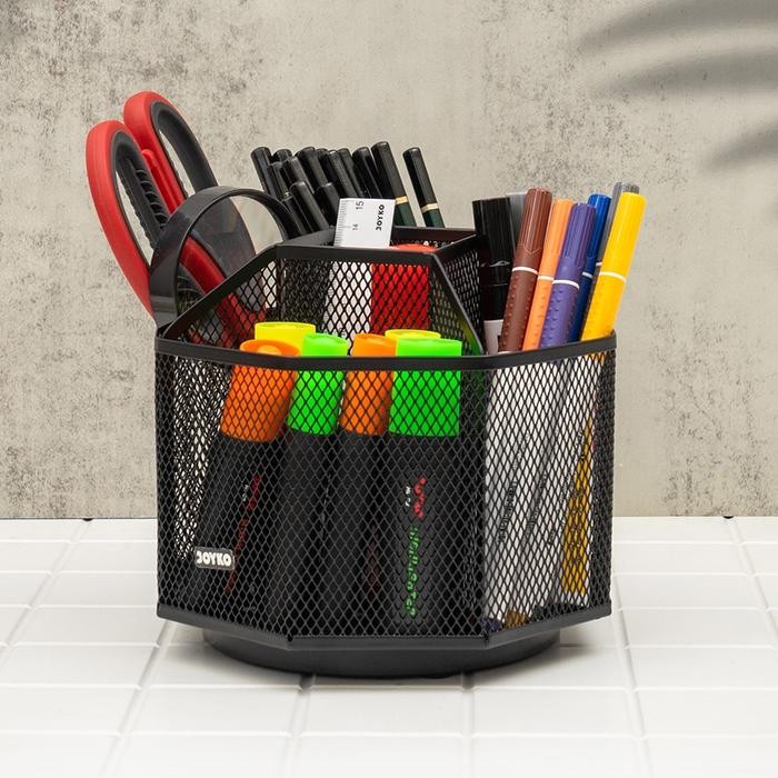 

Terbaru! Joyko Desk Set 360 Stationery Stand Table / Tempat Alat Tulis Bisa Diputar Meja Ds-60