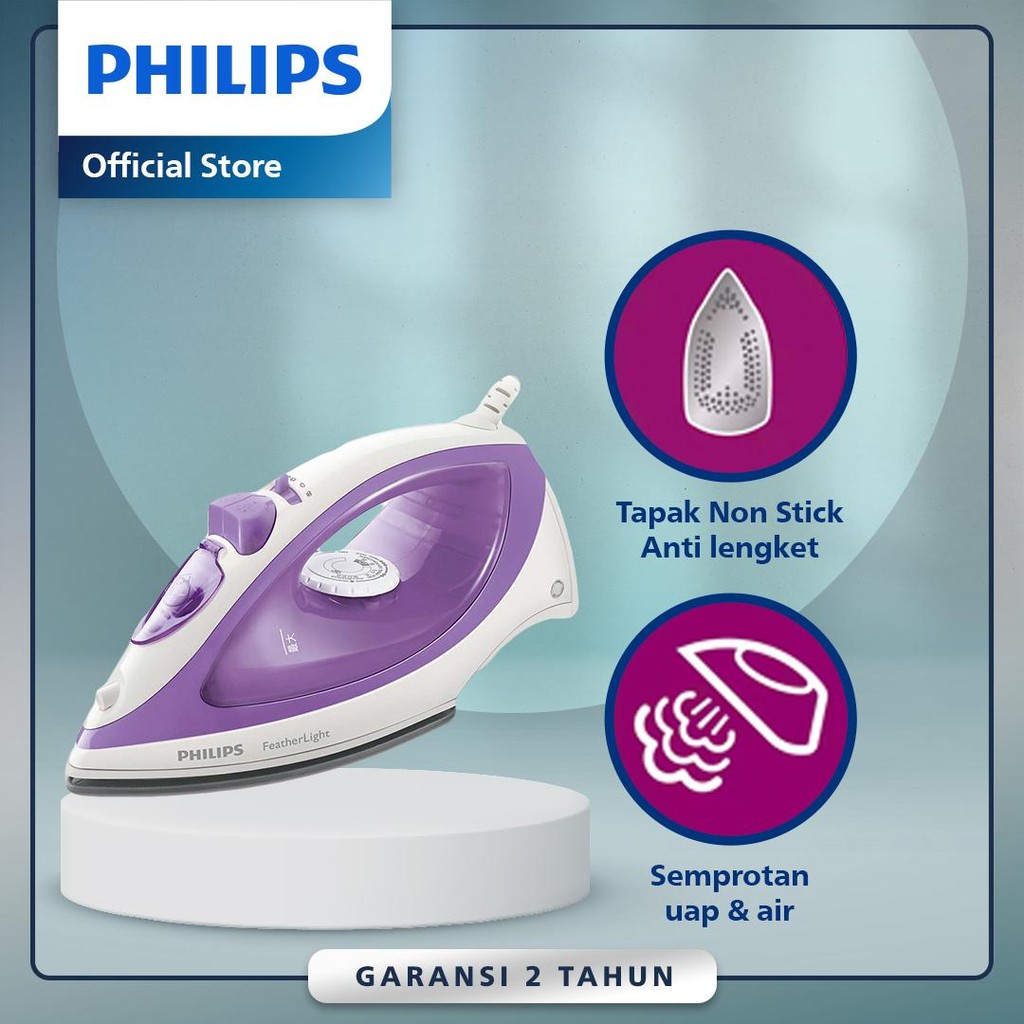 Philips GC1418 Setrika Uap - Saeco Steam Iron Ungu