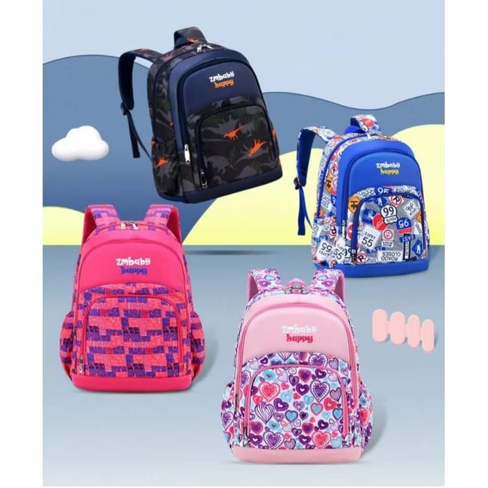 

OLMO - Tas Ransel Sekolah Anak Laki-laki Perempuan SD SMP SMA Anti Air Waterproof/Tas Ransel Anak