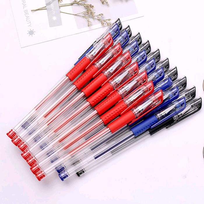

New Pena Gel 12 Pcs 0,5 mm Stationery mimi bulpen jeli 1 lusin Tinta Pulpen Kantor Sekolah