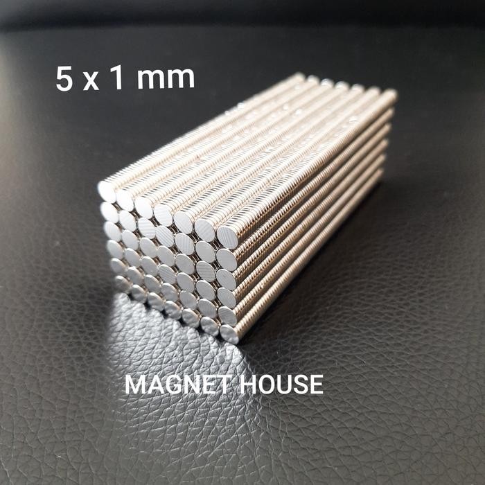

New Magnet Neodymium Bulat Round Koin Coin Diameter 5x1mm 5mm x 1mm 5*1mm
