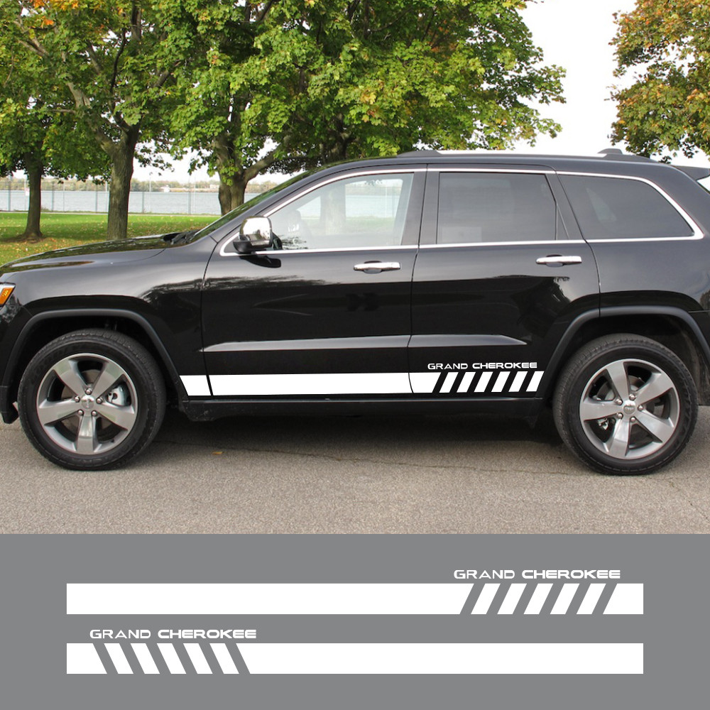 2PCS Car Side Stickers For Jeep Grand CHEROKEE WJ ZJ WK WK1 WK2 WH