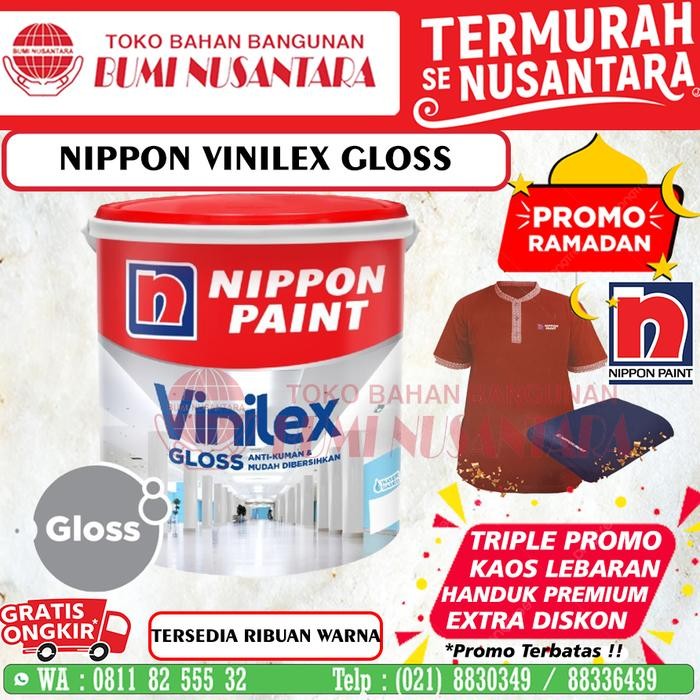 Pilihan- Vinilex Gloss Putih 2,5L Cat Tembok Glossy Vinilex Vinilex Gloss 15L