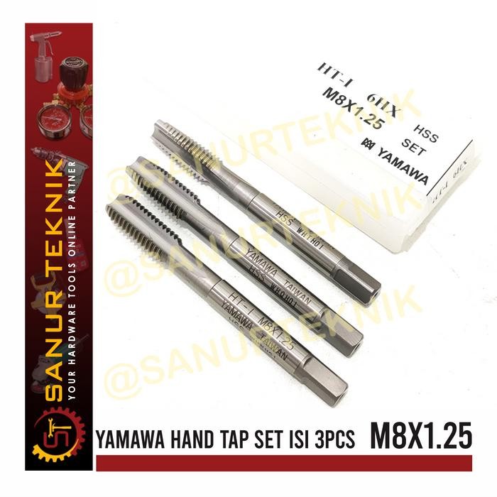 Cuci Gudang Hand Tap Yamawa M8 X 1.25 / M8X1.25 / M 8 X 1.25 / M8 X 1,25 / M8X1,25