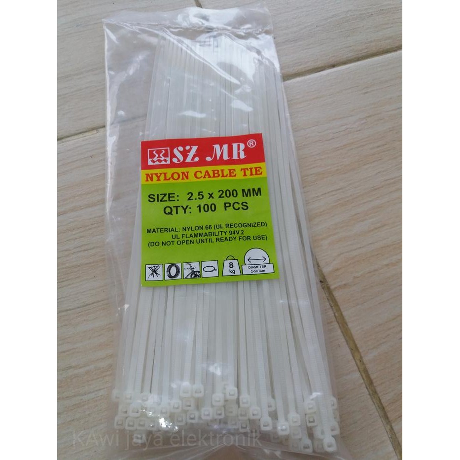 

OJ ( 2PCS ) Kabel Ties Tie tis kabel cable pengikat 20cm 20 cm 2.5 x 200mm