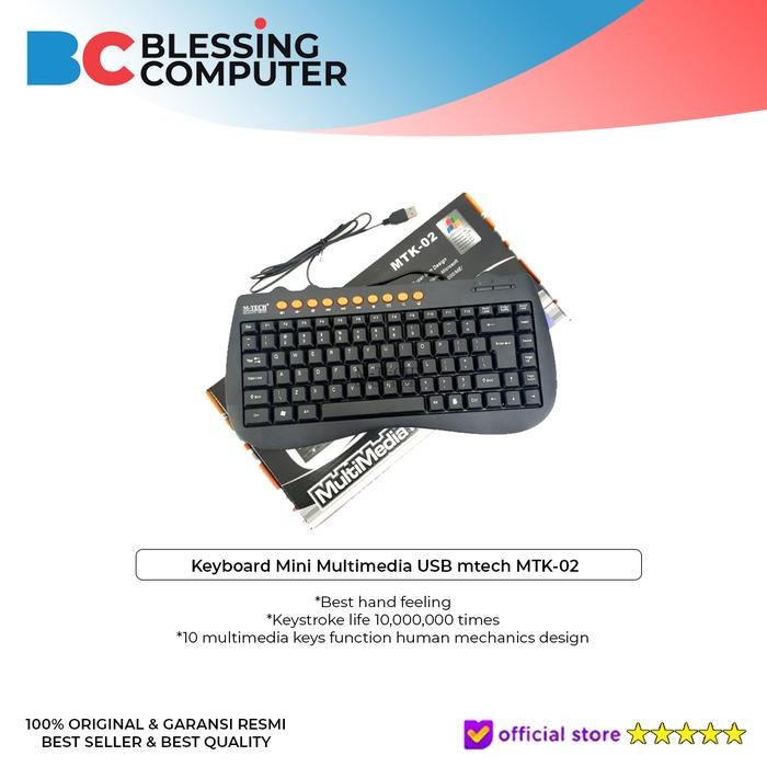 ASLI Keyboard Mini Multimedia USB mtech MTK-02 READY STOCK