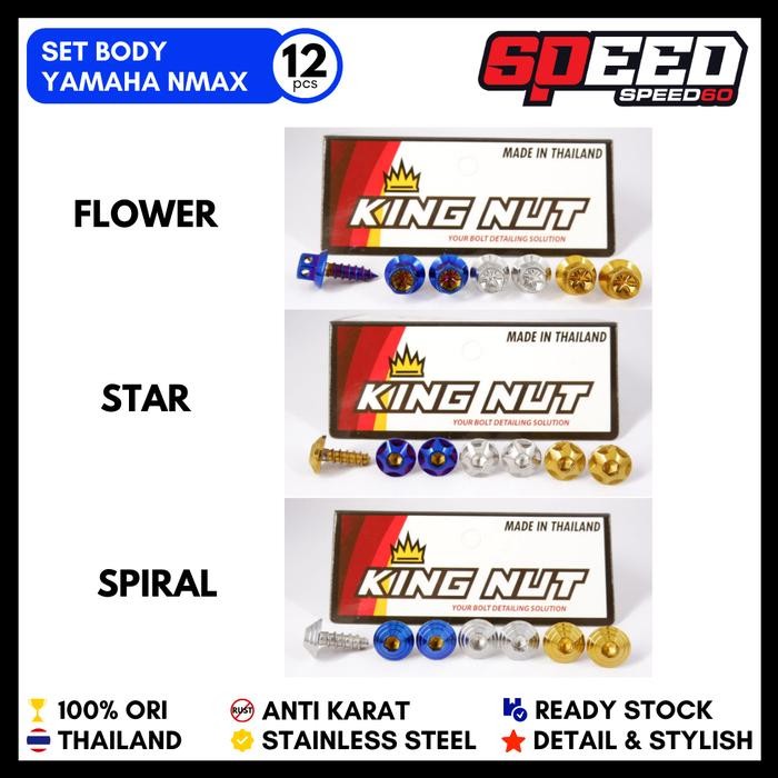 New Set Baut Body Kanan Kiri Nmax Probolt Stainless King Nut Thailand