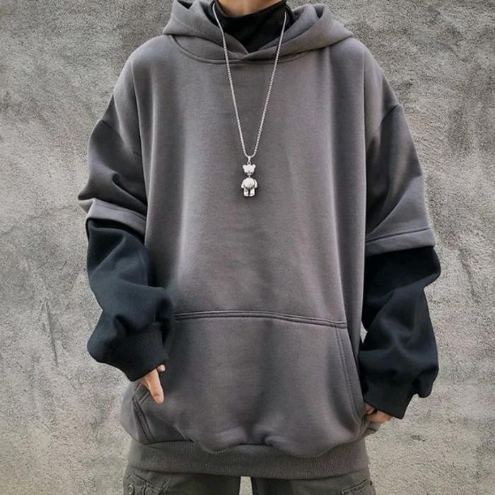 S - XXXXXL(6XL) Hoodie POLOS Jumbo Bigsize Jaket Fleece Korean Style Wanita Pria Oversize Ulzzang