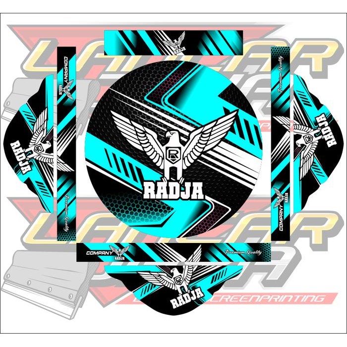 Chocolatoslatoe Stiker Sangkar Lovebird Stiker Decal Tebok Lovebird Motiv Radja Diameter 33 Cm